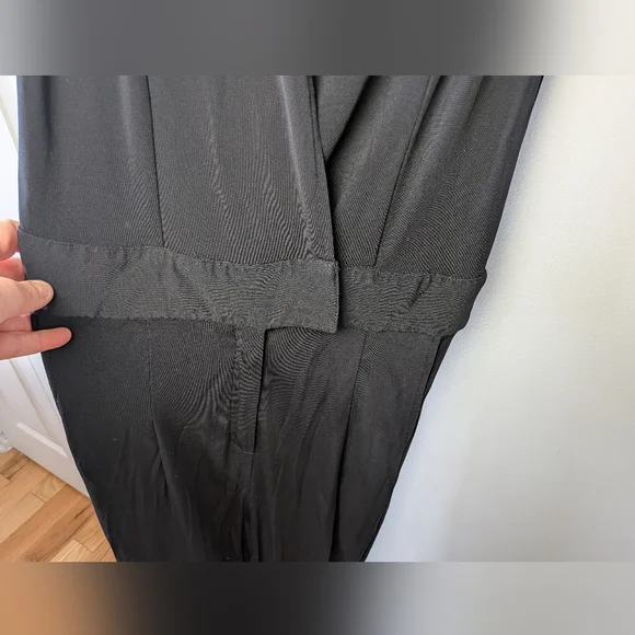 GANNI Marilyn Black Romper Sleeveless Size XS elegant Formal V Neck Feminine - Picture 4 of 16